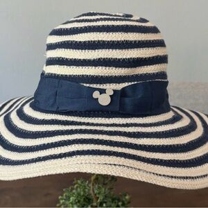 Disney Navy and Cream Striped Sun Hat